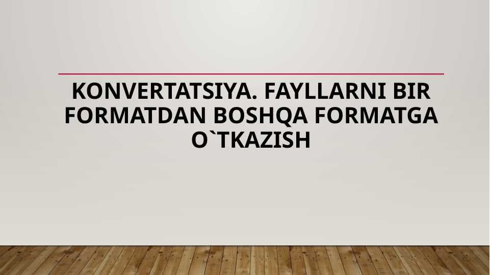 KONVERTATSIYA