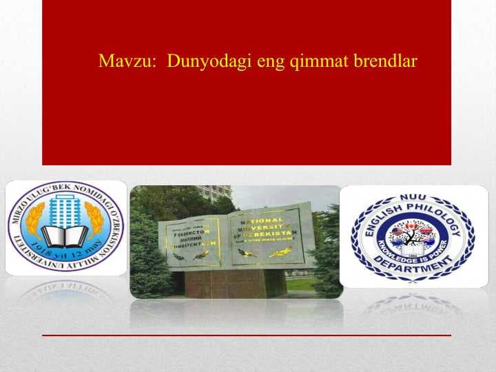 Dunyodagi eng qimmat brendlar