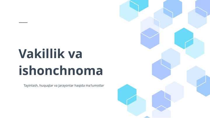 Vakillik va ishonchnoma