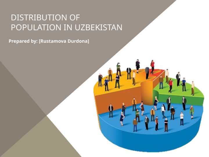 Distribution of Population in Uzbekistan