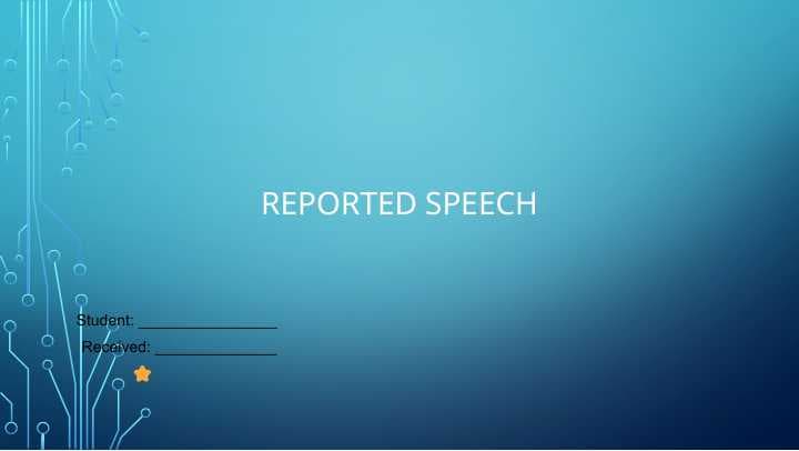Reported speech