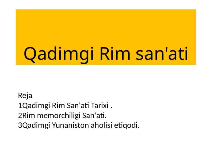 Qadimgi Rim san'ati