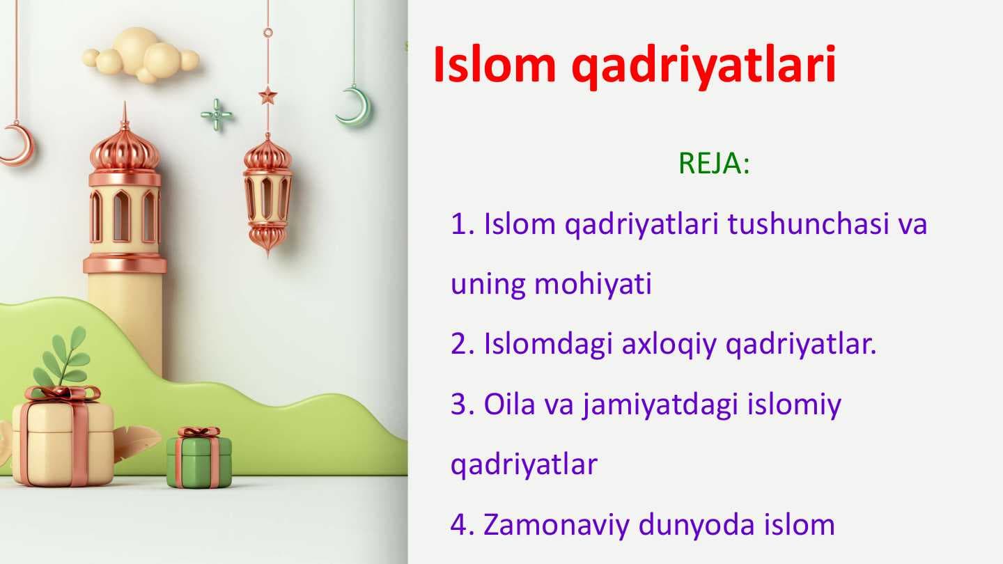Islom qadriyatlari