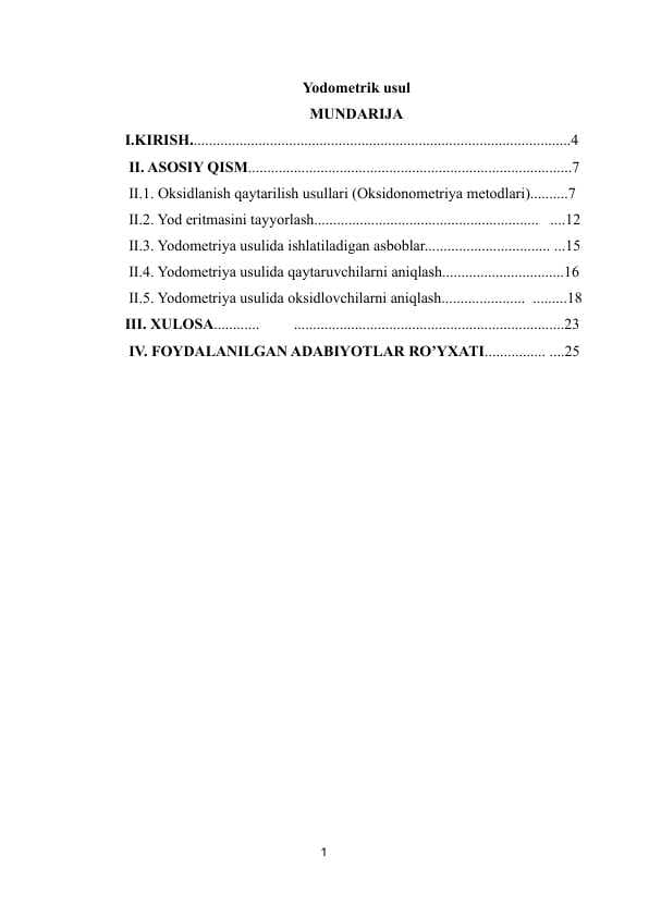 Yodometrik usul