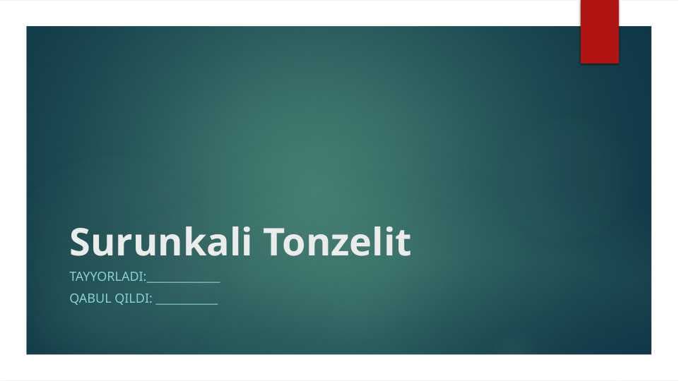Surunkali Tonzelit