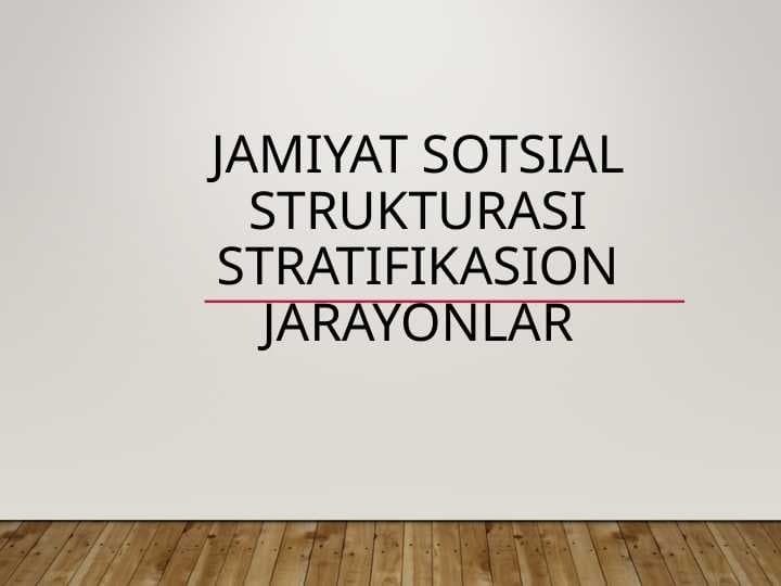 Jamiyat sotsial strukturasi