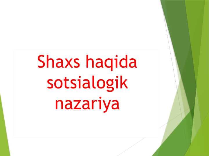 sotsialogik nazariya