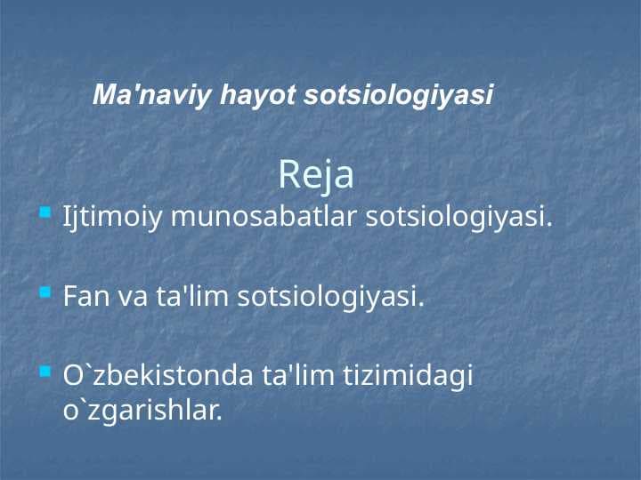 Hayot sotsiologiyasi