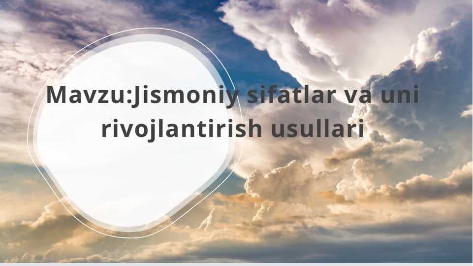 Jismoniy tarbiyadan taqdimot