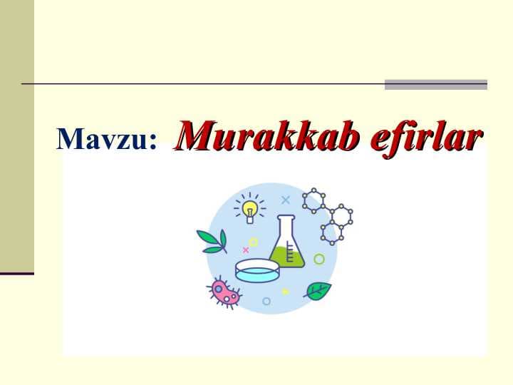 Murakkab efirlar