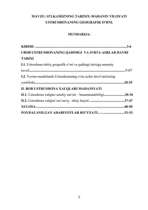 O’LKAMIZNING TARIXIY-MADANIY VILOYATI USTRUSHONANING GEOGRAFIK O’RNI..docx