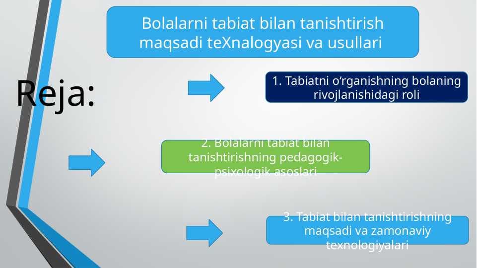 Bolalarni tabiat bilan tanishtirish maqsadi teXnalogyasi va usullari  t.pptx