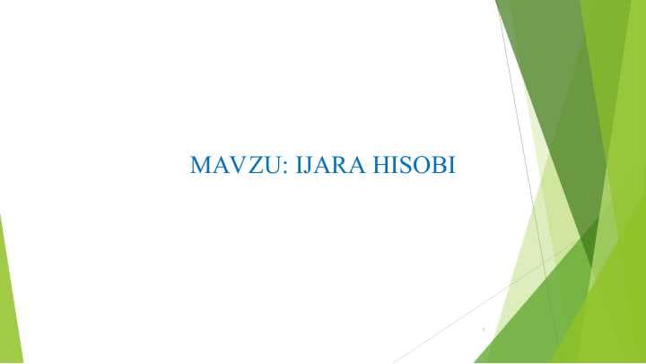 IJARA HISOBI