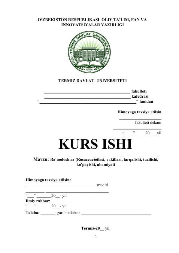 Ra'nodoshlar (Rosaceae)oilasi, vakillari, tarqalishi, tuzilishi, ko'payishi, ahamiyati