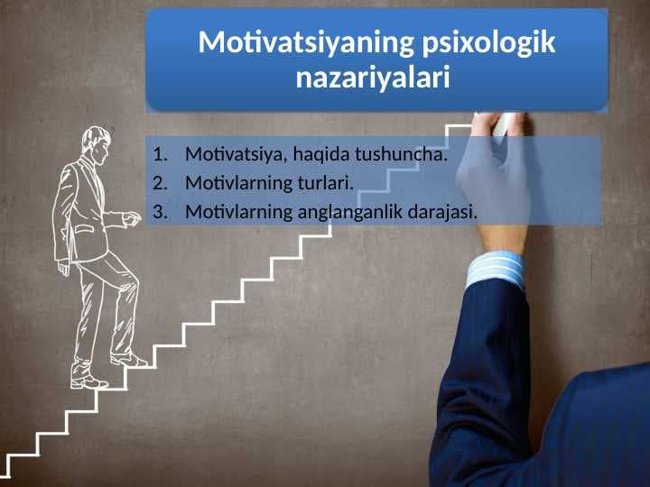 Motivatsiyaning psixologik nazariyalari
