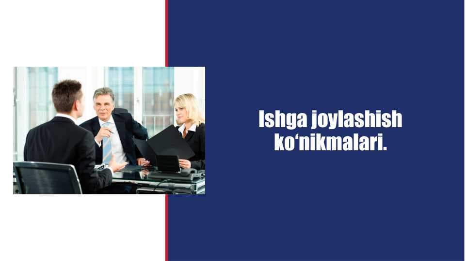Ishga joylashish ko'nikmalari