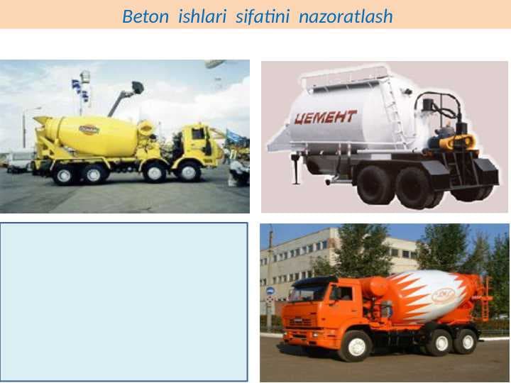 Beton  ishlari  sifatini  nazoratlash