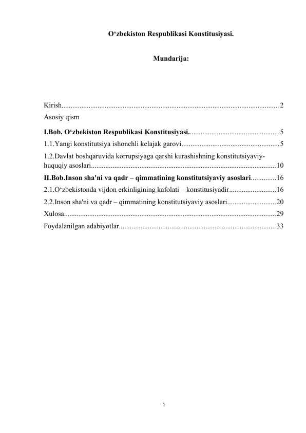 O‘zbekiston Respublikasi Konstitusiyasi.