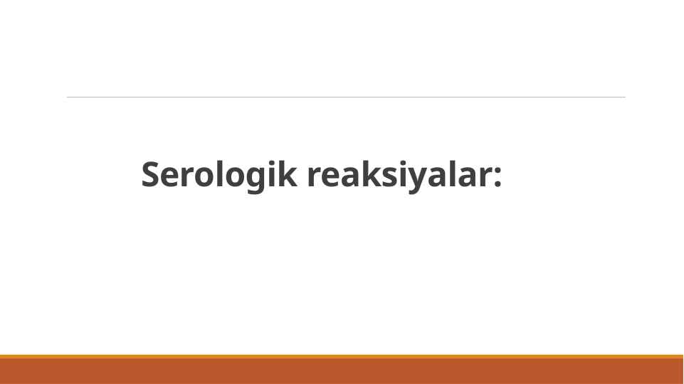 Serologik reaksiyalar: