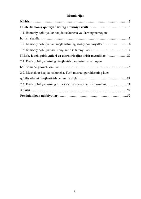 Kuch qobiliyatlari haqida tushuncha va ularning turlari