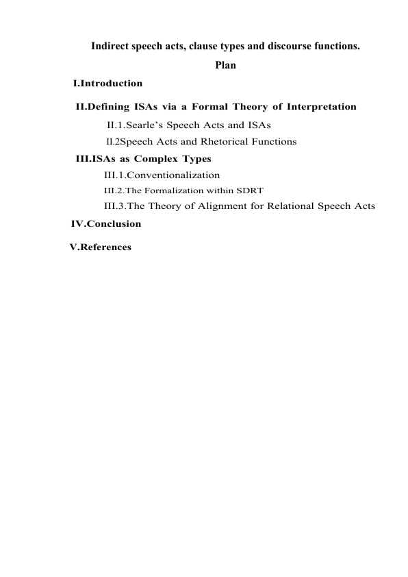 Indirect speech acts, clause types and discourse functions.