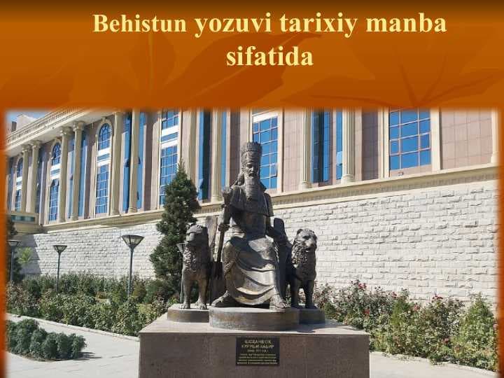 Behistun yozuvi tarixiy manba sifatida 26