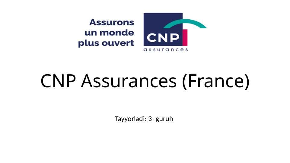 sugurta kompaniyasi CNP (FRANCE)