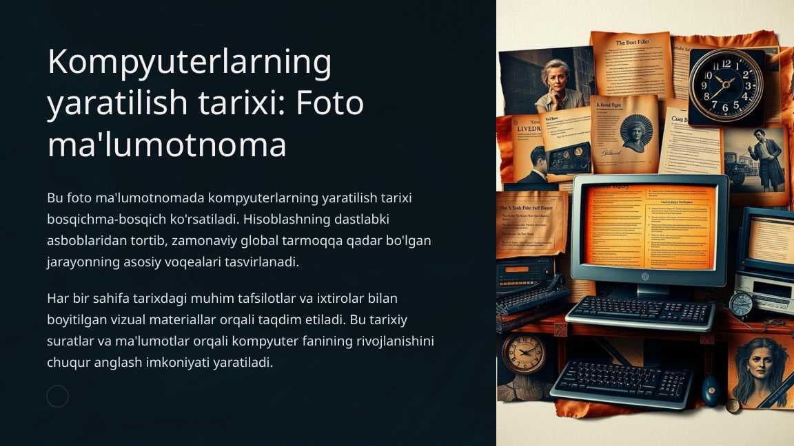 Kompyuterning yaratilish tarixi”