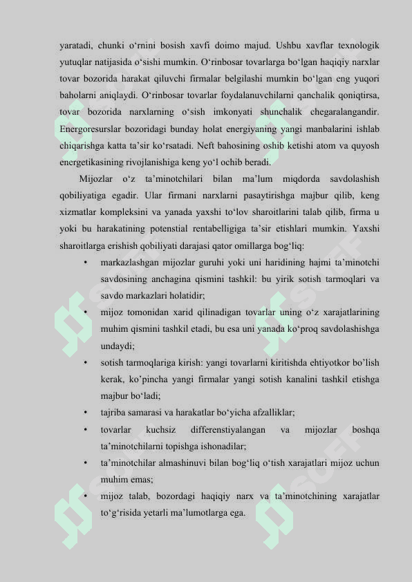 KOMPANIYANING RAQOBAT STRATEGIYASINI TANLASH