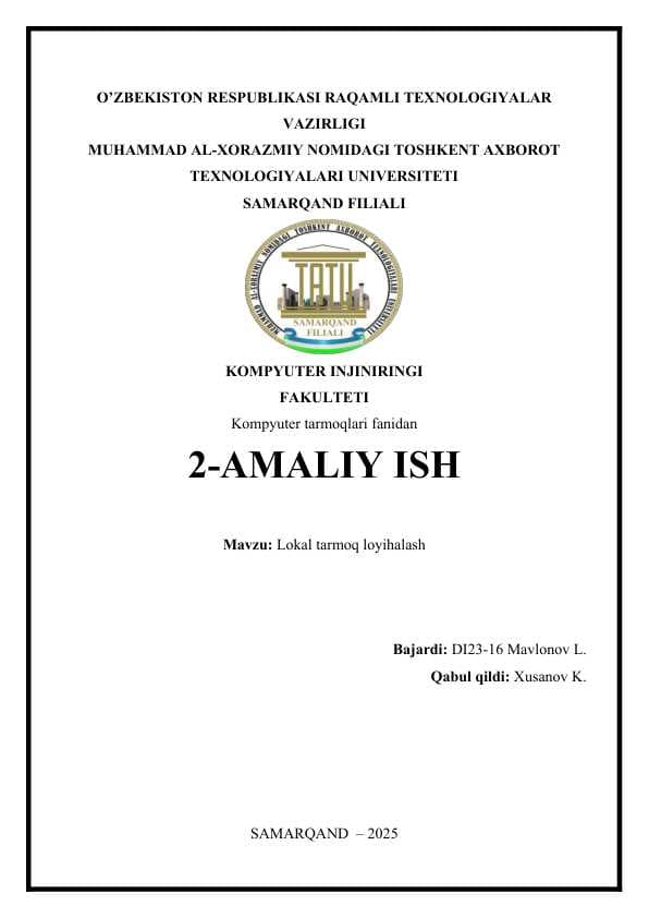 Amaliy ish