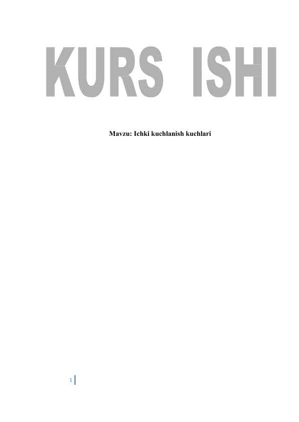 Ichki kuchlanish kuchlari