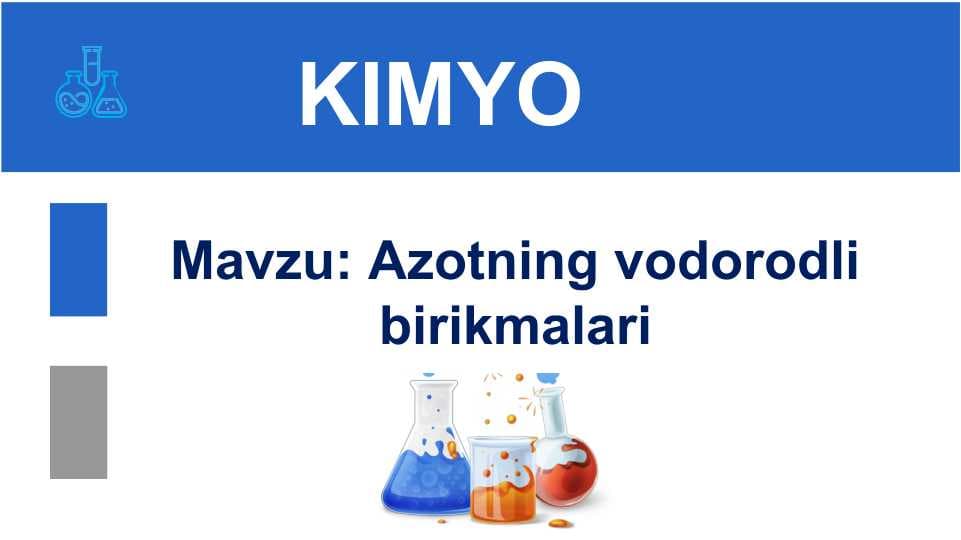 Аzotning vodorodli birikmalari
