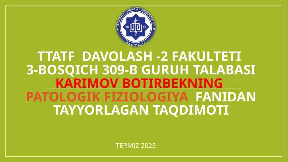 Gemorragik diatezlarning ko‘rinishlari. Tasodifiy yurakdan o‘lim sindromi