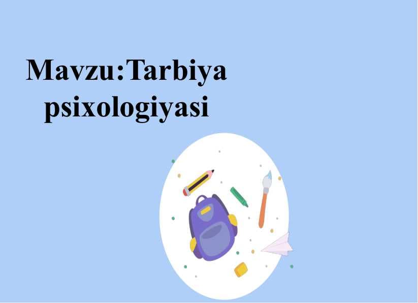 Tarbiya psixologiyasi
