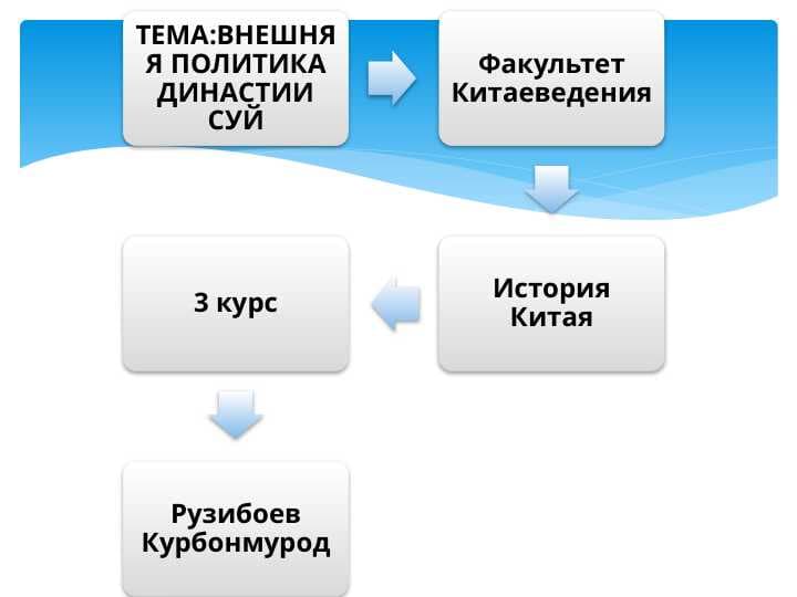 ВНЕШНЯЯ ПОЛИТИКА ДИНАСТИИ СУЙ