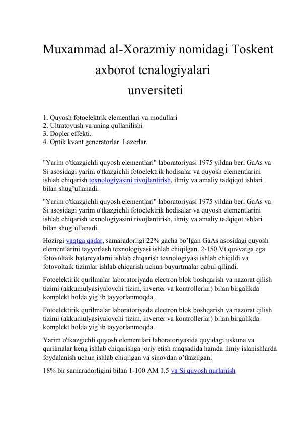 Dopler effekti.Optik kvant generatorlar. Lazerlar.