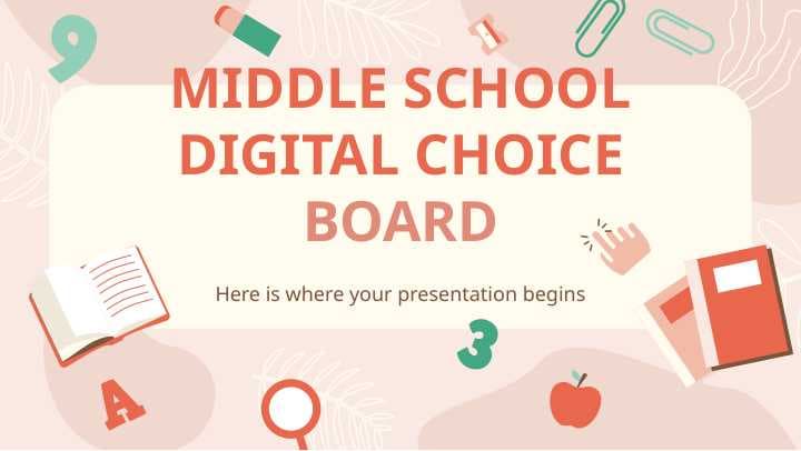 MIDDLE SCHOOL DIGITAL CHOICE BOARD