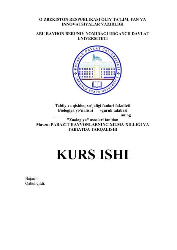 PARAZIT HAYVONLARNING XILMA-XILLIGI VA TABIATDA TARQALISHI .docx