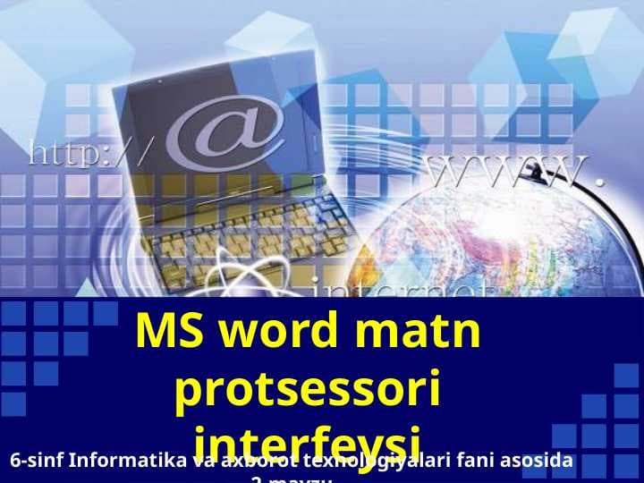 MS word matn protsessori interfeysi