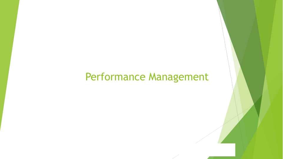 Performance Management