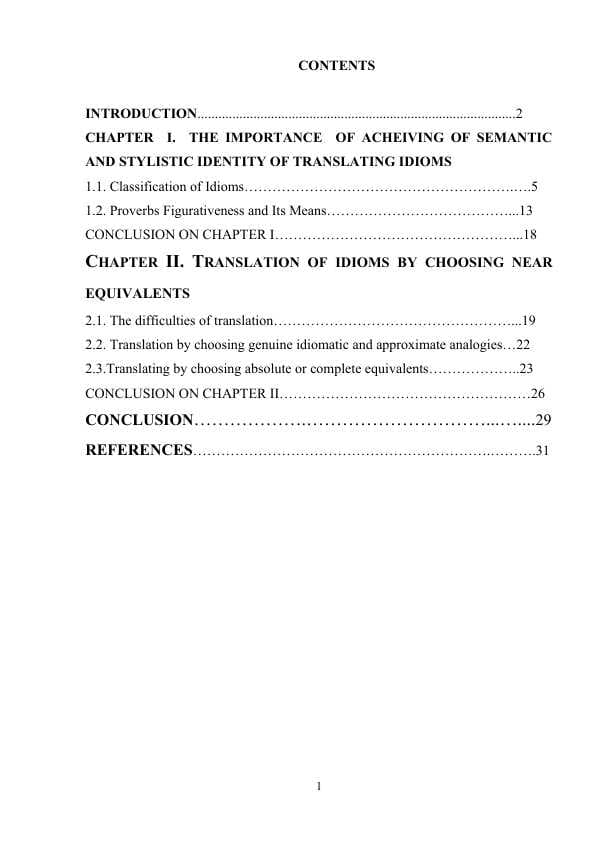 IMPORTANCE  OF ACHEIVING OF SEMANTIC AND STYLISTIC IDENTITY OF TRANSLATING IDIOMS