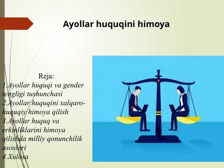 Ayollar huquqini himoya
