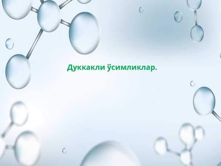 Дуккакли ўсимликлар
