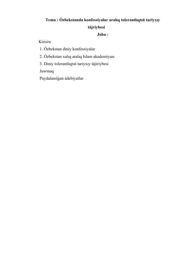Ózbekstanda konfessiyalar aralıq tolerantlıqtıń tariyxıy tájriybesi.docx
