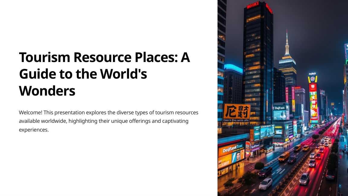 Tourism Resource Places: A Guide to the World's Wonders
