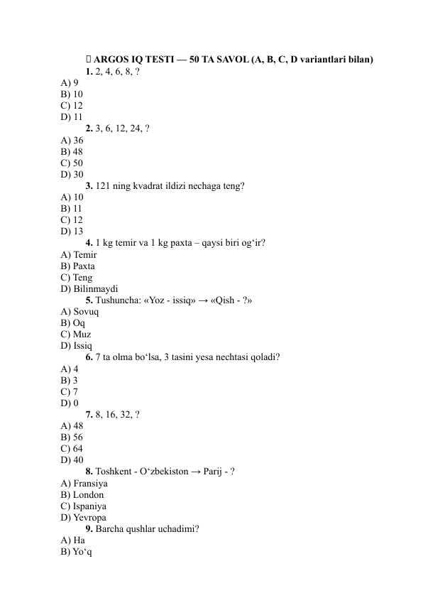 IQ test