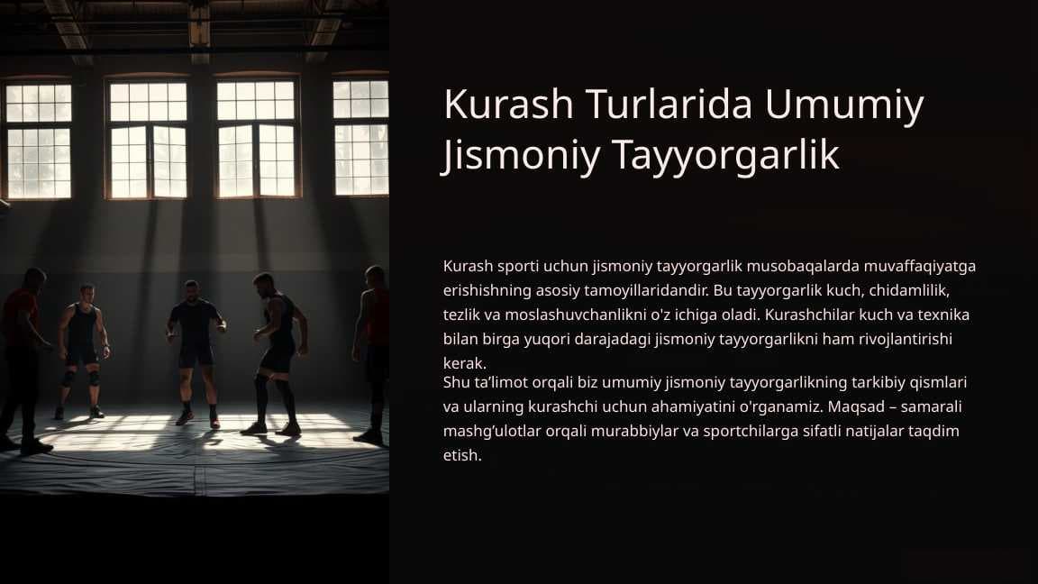 Kurash Turlarida Umumiy Jismoniy Tayyorgarlik