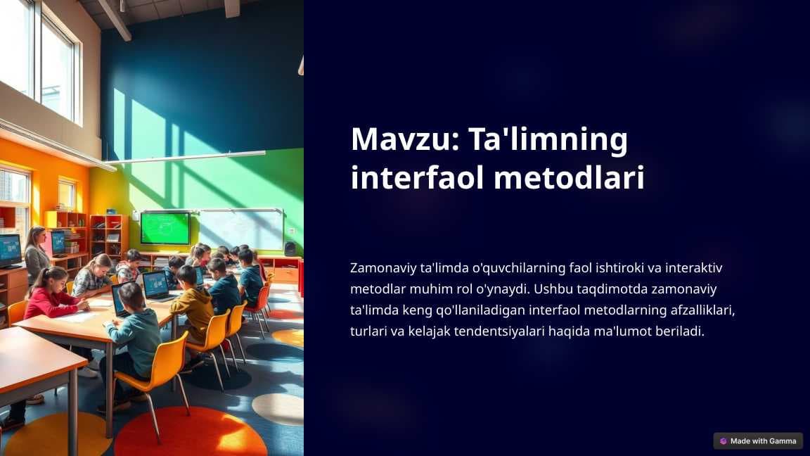 Ta'limning interfaol metodlari