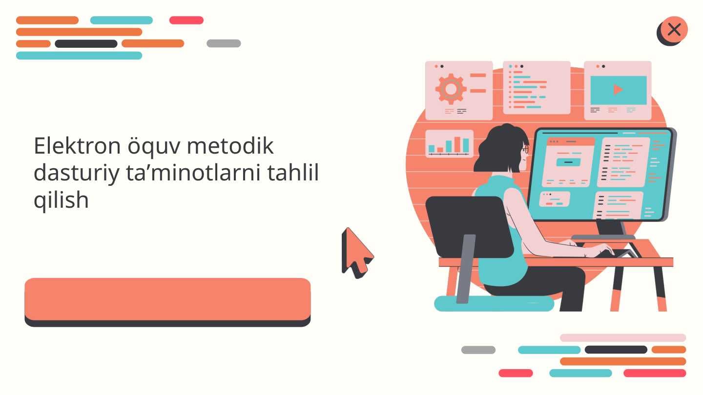 Elektron öquv metodik dasturiy taʼminotlarni tahlil qilish