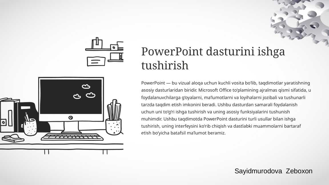 PowerPoint dasturini ishga tushirish